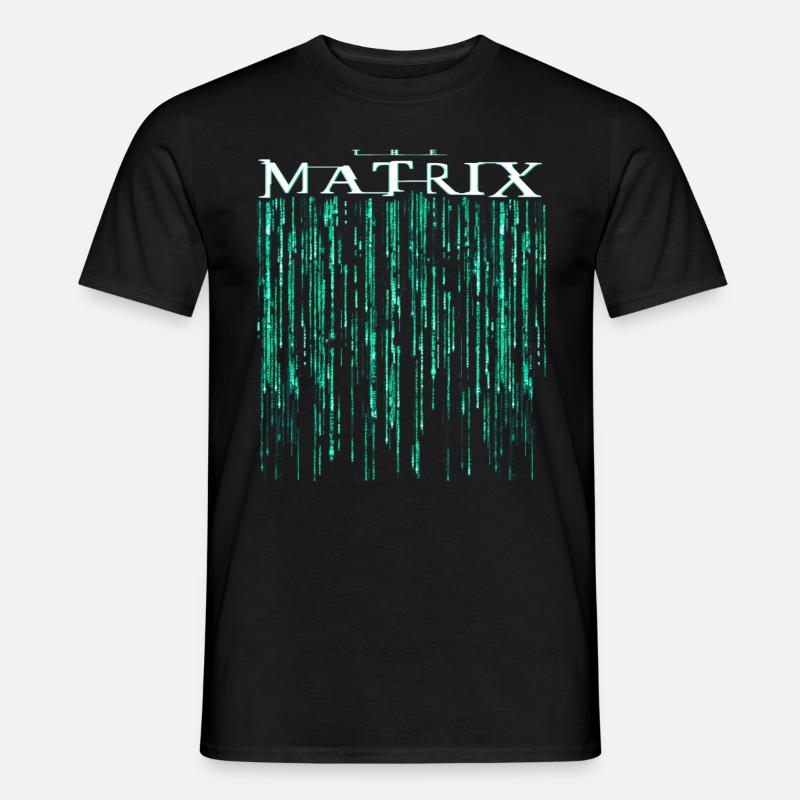 The Matrix Film Code Logo - Männer T-Shirt - Schwarz