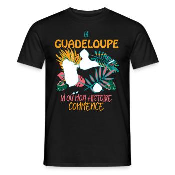 La Guadeloupe Mon Pays A Moi - T-shirt homme - noir - Devant - AI Model Male 178 light (178cm)