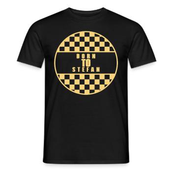 Stefan Homme Dire Drôle Anniversaire Prénom - T-shirt homme - noir - Devant - AI Model Male 178 light (178cm)