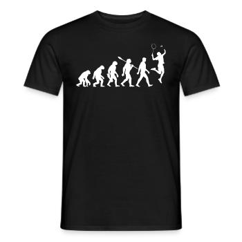 Evolution - Badminton - Sport - Men's T-Shirt - black - Front - AI Model Male 178 light (178cm)