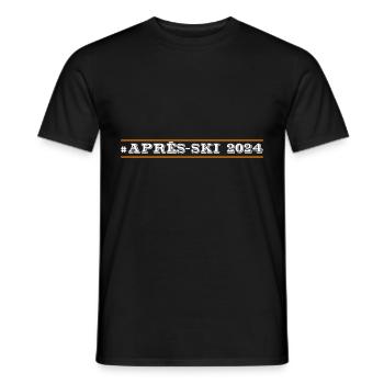 Après-ski 2024 - T-shirt homme - noir - Devant - AI Model Male 178 light (178cm)