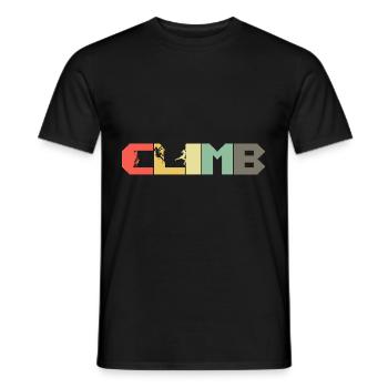 Escalade Alpinisme Grimpeurs - T-shirt homme - noir - Devant - AI Model Male 178 light (178cm)