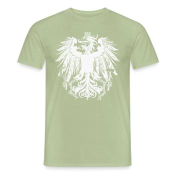 Autriche - T-shirt homme - vert sauge - Devant - AI Model Male 178 light (178cm)