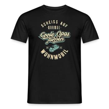 Fuck on normal, cool grandpa ride camper - Men's T-Shirt - black - Front - AI Model Male 178 light (178cm)