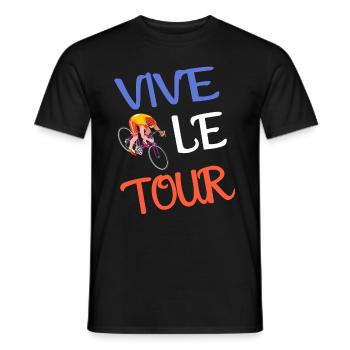 Amoureux de la course cycliste Vive Le Tour - T-shirt homme - noir - Devant - AI Model Male 178 light (178cm)