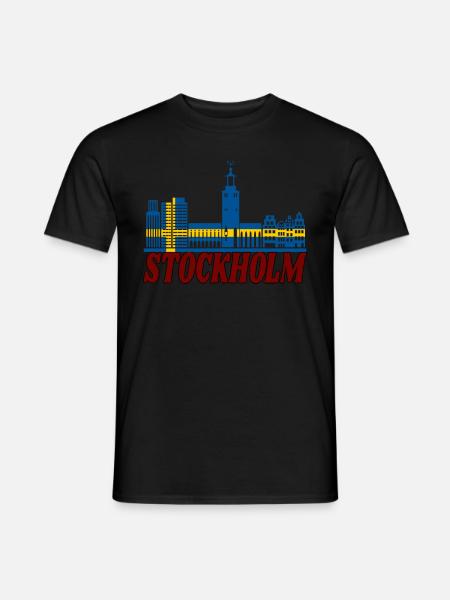 Sweden, Stockholm - Men's T-Shirt - black