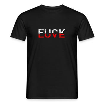 fuck you love you - Männer T-Shirt - Schwarz - Vorne - AI Model Male 178 light (178cm)