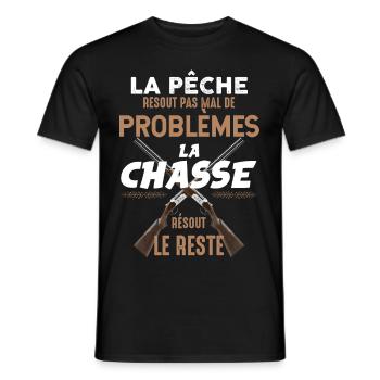 Chasse resout.png - T-shirt homme - noir - Devant - AI Model Male 178 light (178cm)
