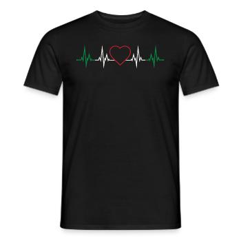 Battement de coeur Italie - T-shirt homme - noir - Devant - AI Model Male 178 light (178cm)