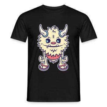 Desert Island Monster - Men's T-Shirt - black - Front - AI Model Male 178 light (178cm)