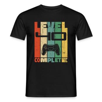 40e anniversaire niveau 40 Complete Retro Fun Gamer - T-shirt homme - noir - Devant - AI Model Male 178 light (178cm)