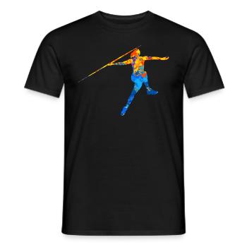 Speerwerfen Speerwurf Leichtathletik - Männer T-Shirt - Schwarz - Vorne - AI Model Male 178 light (178cm)