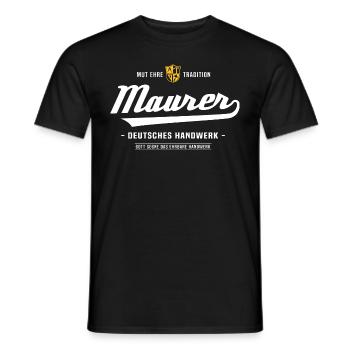 Maurer Maurermeister Maurer Zunftzeichen Handwerk - Männer T-Shirt - Schwarz - Vorne - AI Model Male 178 light (178cm)