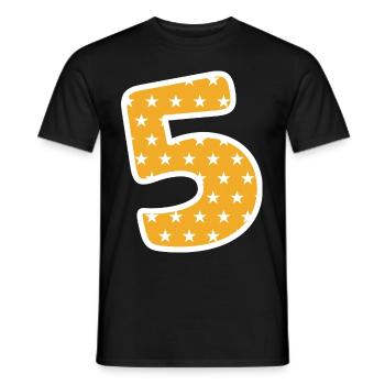 Cinq - T-shirt homme - noir - Devant - AI Model Male 178 light (178cm)