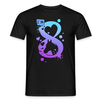 8. Geburtstag Pferde 8 Jahre Mädchen Reiterin - Männer T-Shirt - Schwarz - Vorne - AI Model Male 178 light (178cm)