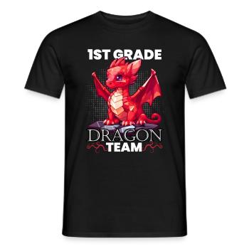 Inscription Dragon Team Première Classe - T-shirt homme - noir - Devant - AI Model Male 178 light (178cm)