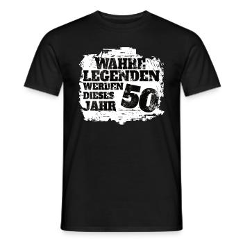 Wahre Legenden werden dieses Jahr 50 Mann Geschenk - Männer T-Shirt - Schwarz - Vorne - AI Model Male 178 light (178cm)