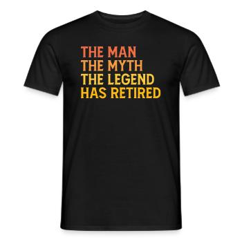 The Man The Myth The Legend Mens retraite rétro - T-shirt homme - noir - Devant - AI Model Male 178 light (178cm)