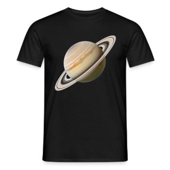 Saturn - Männer T-Shirt - Schwarz - Vorne - AI Model Male 178 light (178cm)