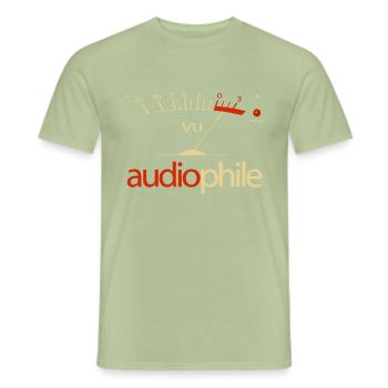 VU Meter Hi-Fi Vintage Stereo Audiophile - Männer T-Shirt - Sage - Vorne - AI Model Male 178 light (178cm)