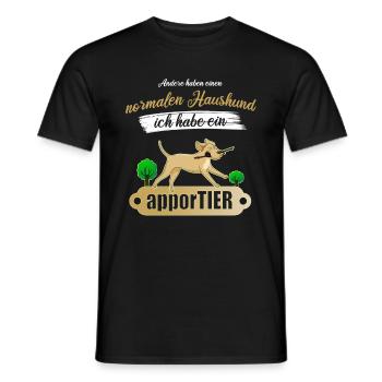 Ich habe ein apporTIER - Männer T-Shirt - Schwarz - Vorne - AI Model Male 178 light (178cm)