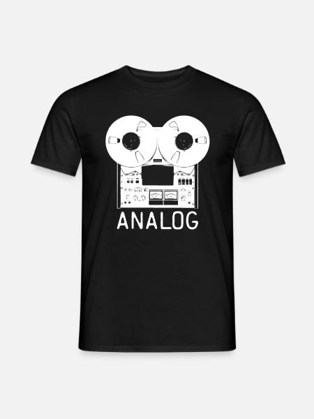 Analog Tape Reel Hi-Fi Vintage Audio Bandmaschine - Männer T-Shirt - Schwarz