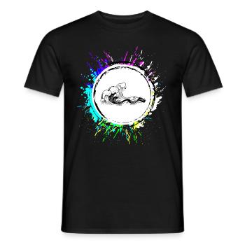 Welle icon symbol - Männer T-Shirt - Schwarz - Vorne - AI Model Male 178 light (178cm)