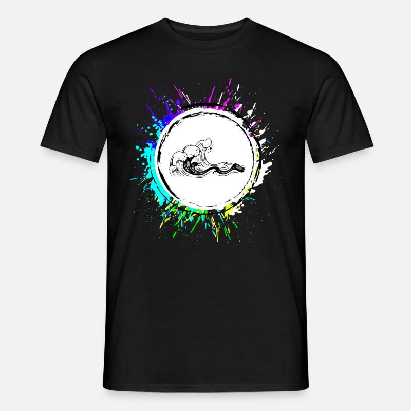 Wave icon symbol - Men's T-Shirt - black