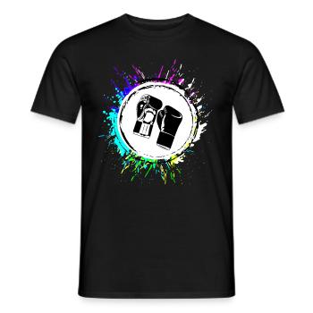 Symbole des gants de boxe - T-shirt homme - noir - Devant - AI Model Male 178 light (178cm)