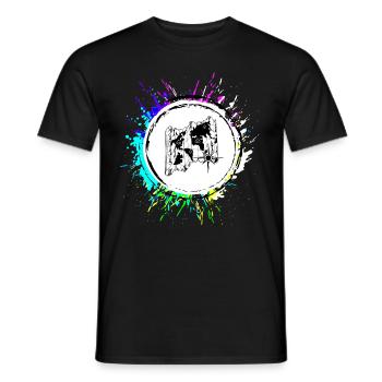 Carte du monde icône voyage - T-shirt homme - noir - Devant - AI Model Male 178 light (178cm)