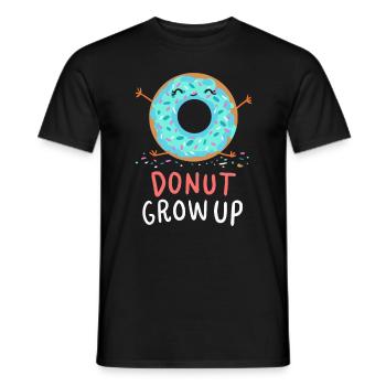 Donut Grow Up Gift Child Daughter Son Baby - Men's T-Shirt - black - Front - AI Model Male 178 light (178cm)