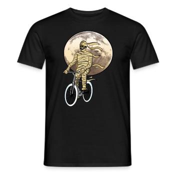 Momie Vélo Pleine Lune Espace Espace Halloween - T-shirt homme - noir - Devant - AI Model Male 178 light (178cm)