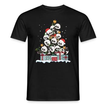 Panda Panda Kawaii Cadeau De Noël - T-shirt homme - noir - Devant - AI Model Male 178 light (178cm)