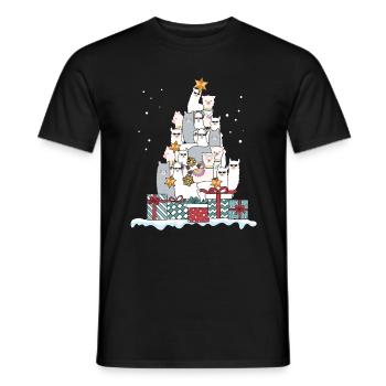 Llama Alpaca Vikunja Christmas Gift - Men's T-Shirt - black - Front - AI Model Male 178 light (178cm)