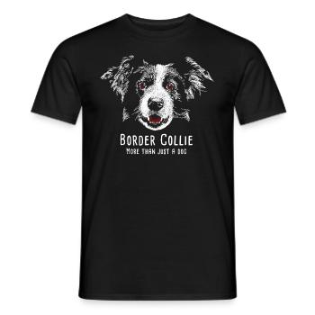 Border Collie 12 2018 01 - Men's T-Shirt - black - Front - AI Model Male 178 light (178cm)