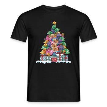 Poisson pêcheur pêchant pour le cadeau de Noël - T-shirt homme - noir - Devant - AI Model Male 178 light (178cm)