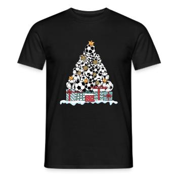 Football Football Player Christmas Gift - Men's T-Shirt - black - Front - AI Model Male 178 light (178cm)