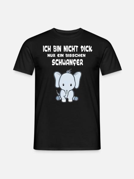 Schwangerschaft Schwanger Elefant Baby Geschenk - Männer T-Shirt - Schwarz