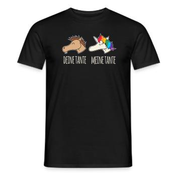 Votre tante mon cadeau de licorne tante cheval - T-shirt homme - noir - Devant - AI Model Male 178 light (178cm)