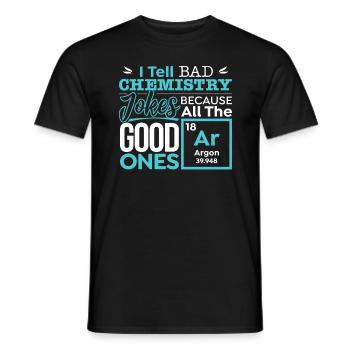 Chemistry Chemist Saying Jokes Argon Gift - Men's T-Shirt - black - Front - AI Model Male 178 light (178cm)