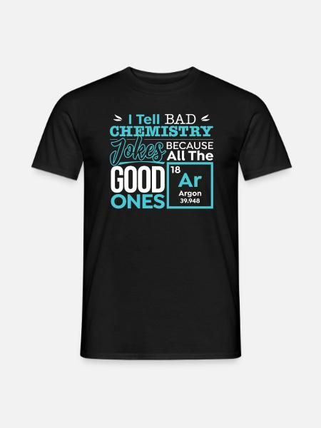 Quimica Quimico Diciendo Chistes Argon Regalo - Camiseta hombre - negro