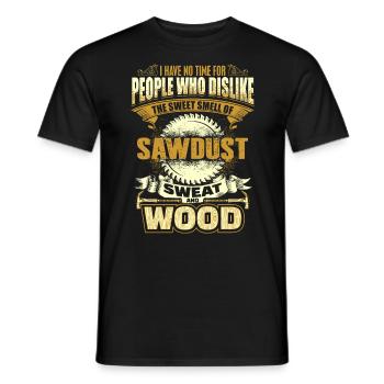 Saw sawdust wood joiner carpenter gift - Men's T-Shirt - black - Front - AI Model Male 178 light (178cm)