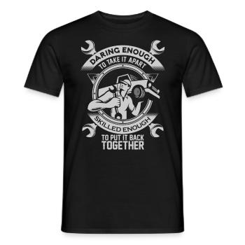 Mechanic Mechanic Mechatronic Gift - Men's T-Shirt - black - Front - AI Model Male 178 light (178cm)