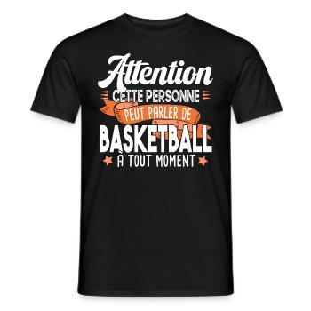 Basketball Basketteur Basket Basketteuse humour - T-shirt homme - noir - Devant - AI Model Male 178 light (178cm)