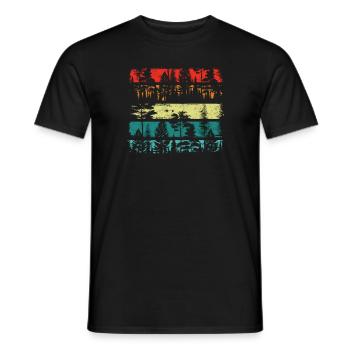 Wald Outdoor Camper Wild - Natur - Männer T-Shirt - Schwarz - Vorne - AI Model Male 178 light (178cm)