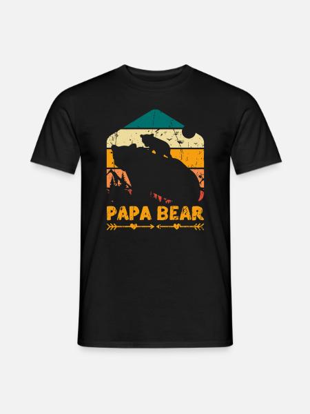 Papa Bear - Familie - Männer T-Shirt - Schwarz