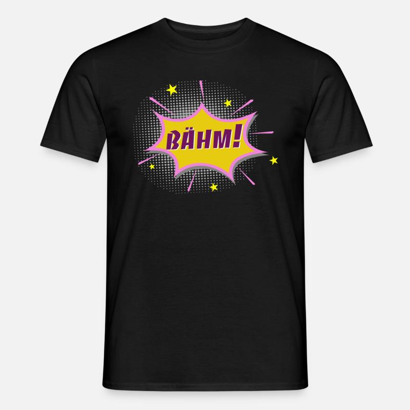 BÄHM Comicstyle Speechbubble Sprechblase Comic - Männer T-Shirt - Schwarz