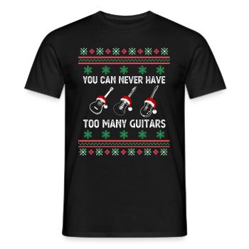 You Can Never Have Too Many Guitars Christmas Gift - Men's T-Shirt - black - Front - AI Model Male 178 light (178cm)