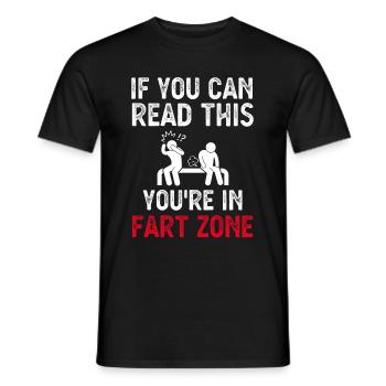 Si vous pouvez lire ceci, vous êtes dans la zone de pet drôle - T-shirt homme - noir - Devant - AI Model Male 178 light (178cm)