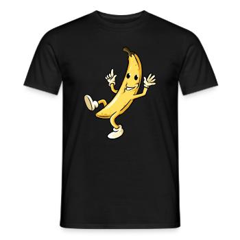 Funny Banana Design Banana Man Banana Costume - Men's T-Shirt - black - Front - AI Model Male 178 light (178cm)